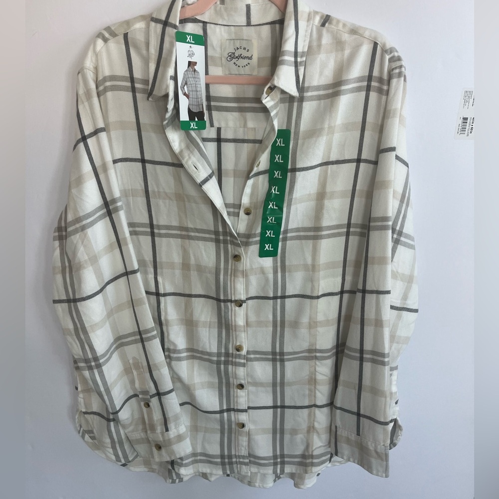 JACHS Girlfriend New York Shirt Pockets NWT Size XL